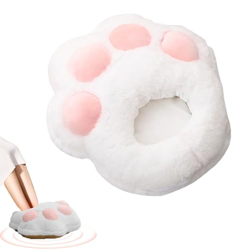 Calentador de pies eléctrico para oficina y suelo de invierno con diseño de pata de gato