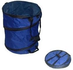 Portable Trash Can, 18" X 23 1/2" Collapsible, Blue