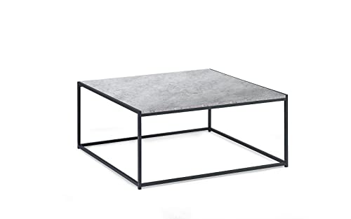Julian Bowen Staten Square Couchtisch, Betonoptik/Schwarz