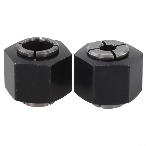 Image of Quiclume Metal Collet Set 6.35 mm 12 mm for Bosch 2610906283 2610906284 2610906287 DW621 DW616 DW618 Milling Machine Accessories