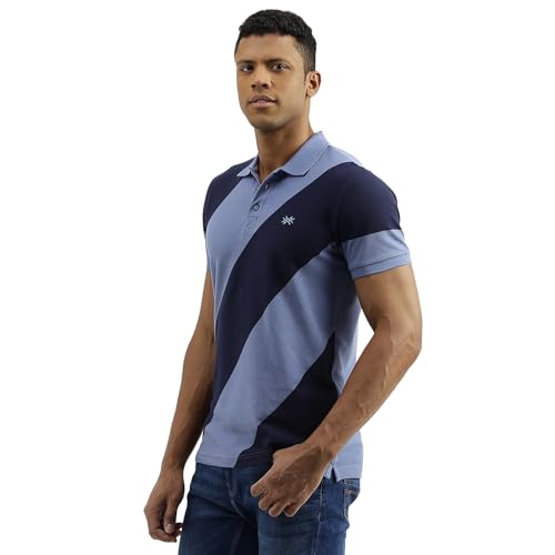 Image of United Colors of Benetton Regular Fit Polo Collar Striped T-Shirt