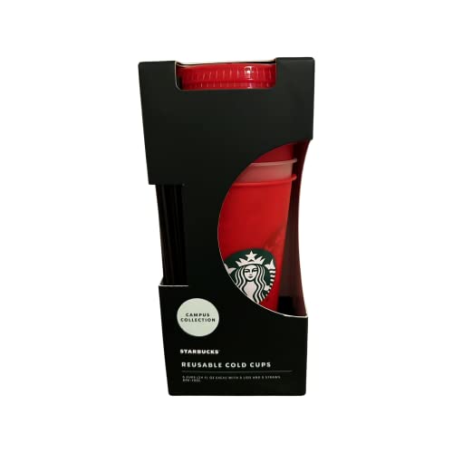 Starbucks UNLV Reusable Cold Cups with Lids and Straws - Set of 5