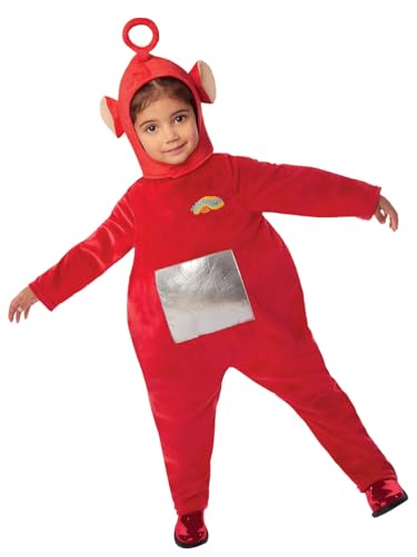 Smiffys Disfraz de Po de los Teletubbies, Disfraz de una sola pieza con cabeza del personaje