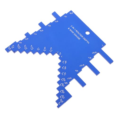 Veemoon -in-one Woodworking Tool: Depth Gauge Meter and Saw Gauge in Aluminum Alloy