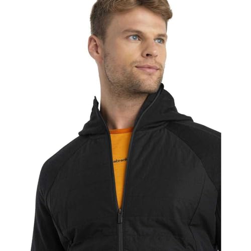 icebreaker Men's Quantum Hybrid Long Sleeve Full-Zip Hooded Jacket4