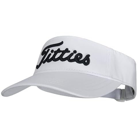 Bamveio Tittiess Golf Visors Hats for Men Women,Funny Titties Golf Gifts for Adults Humor,White 2 Cover
