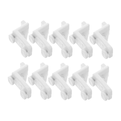 Holibanna 10個 冷凍庫用棚クリップ 耐久性製 冷蔵庫 業務用冷凍庫対応 ザー扉固定フック 属棚用収納整理補助
