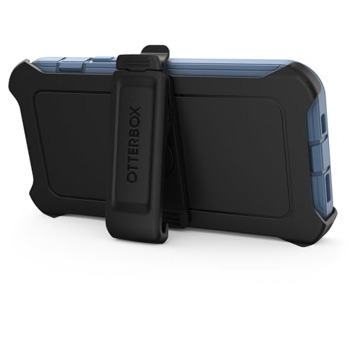 Image of OtterBox IPhone 15 Defender Series Case - BABY BLUE JEANS (Blue), Screenless, Rugged & Durable, with Port Protection, Includes Holster Clip kickstand