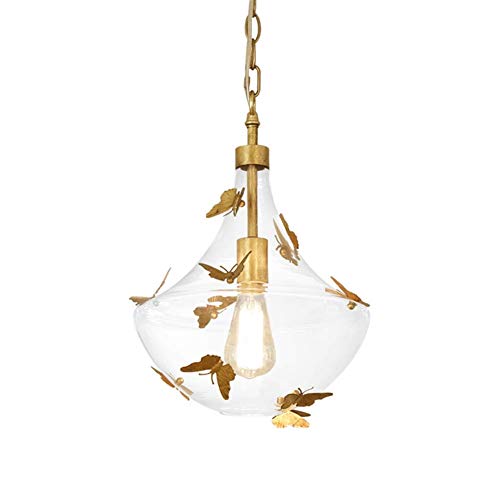 Plafonnier pendante en verre de luxe luminaire suspendu réglable doré