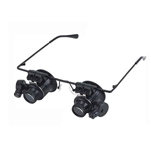 Tête 20X portant une montre de loupe portant des lunettes de réparation de travaux de réparation Loupe binoculaire 9892A-II avec lampe à LED Bijouterie Loupe de réparation Cover