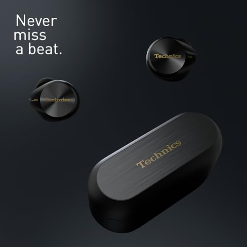 Technics EAH-AZ80E-K Kabellose Kopfhörer mit Geräuschunterdrückung, komfortable In-Ear-Kopfhörer, Kopfhörer mit integriertem Mikrofon… – Ansicht 3