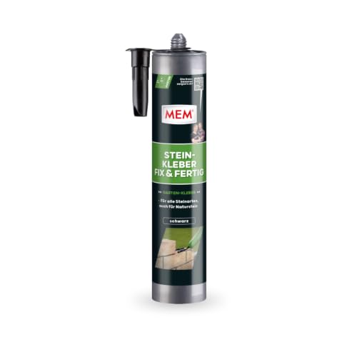 MEM Stein-Kleber Fix & Fertig Schwarz – 445 g – Für Steinelemente im Garten – Ansicht 1