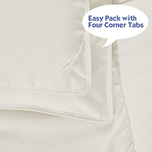 Hig 3Pc Down Alternative Comforter Set - All Season Reversible Comforter With Two Shams - Quilted Duvet Insert With Corner Tabs - Box Stitched - Super Soft, Fluffy (King/Cal King, Ivory) #TOP4
