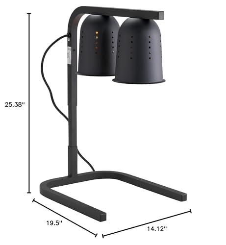Kratos 31M-004 Bulb Warmer, Two Bulb Heat Lamp, Black, 120V, 500 Watts, Countertop Food Warmer thumb #5
