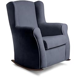 Tete De Lit Balancin rodero | Butaca Mecedora | Orejero | Tapizado en Tela Antimanchas 90cm x 79cm x 72 cm. (Color 15, 90cm x 79cm x 72cm)