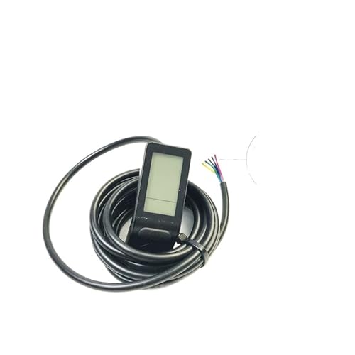 DEMULAX Pantalla LCD for Bicicleta eléctrica, indicador de energía de batería de Velocidad, Tablero LCD4, for Patinete eléctrico KT 24V 36V 48V Velocímetro Digital para E-Scooter(SM Connector)