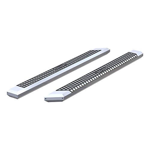 ARIES 2055885 AdvantEDGE Side Bars 5.5 in. 85 in. Length Octagon Chrome Powder Coat Aluminum Mounting Brackets Sold Separately AdvantEDGE Side Bars