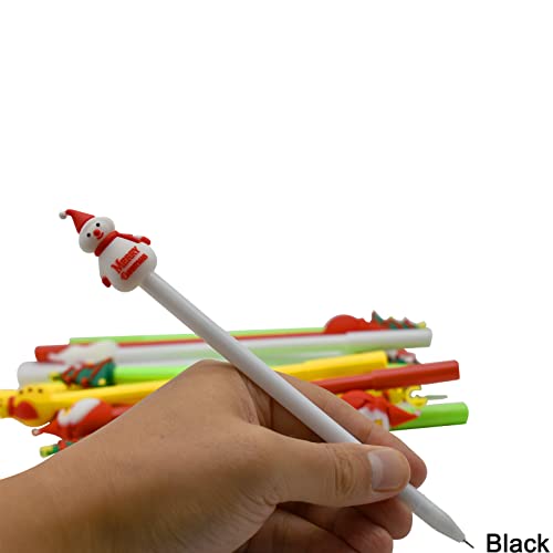 Maydahui 12 bolígrafos de gel navideños negro tinta miniatura 5