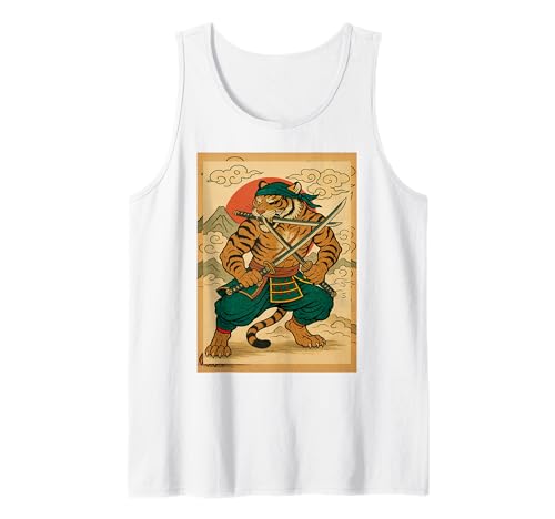 Zoro Pirate - Samouraï Anime Manga Guerrier Tigre Débardeur