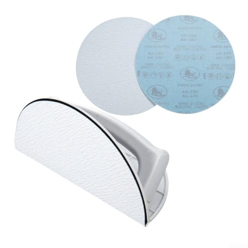 Ponceuse semi-circulaire compacte multi-usage avec 10 papiers abrasifs remplaçables pour un ponçage précis et contrôlé (1)