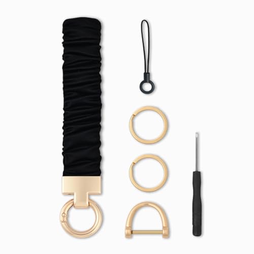 Seorsok Keychain Wristlet,Cute Scrunchie Wrist Bracelet for Women and Men,Stretchy