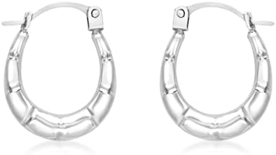 Carissima Gold 9 ct Gold Ribbed Creole Earrings