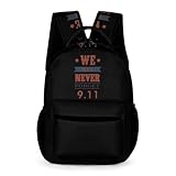 Never Forget 9.11 Laptop Backpack Lightweight Computer Bag Travel Daypacks for Work Business