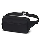 Bum Bag Fanny Pack Men Women Large Capacity,Waterproof Bumbags with Adjustable Belt,Waist Bag for Outdoors Running Walking Hiking Jogging (Black)