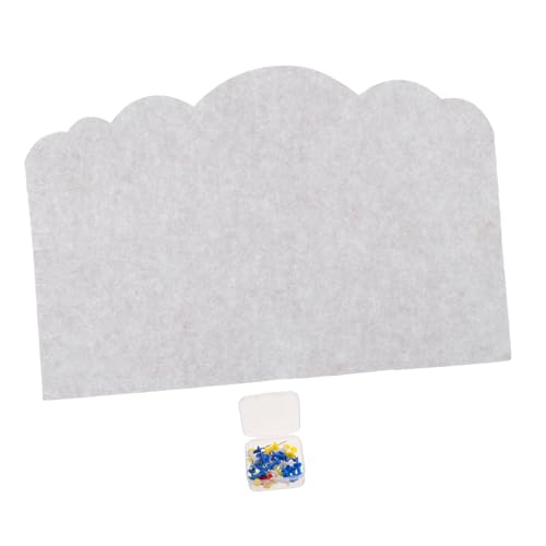 POPETPOP Felt Photo Display Board Self Adhesive Decorative Wall Organizer for Photos Memos Stickers Stylish Felt Memo Frame for Living Bedroom Light