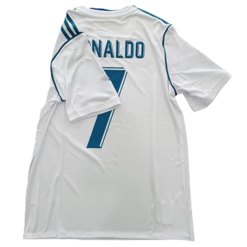 2017 Ronaldo Retro Home Soccer Jersey Men White Medium