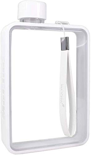 LINGKY 380 Ml Mini Transparente Plato Plano Papel A5 Hervidor De Agua Portátil, Botella De Agua Plástica Creativa Cover