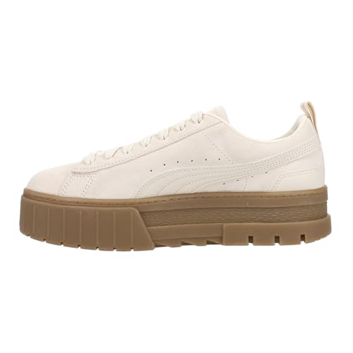PUMA Womens Mayze Brushed Tan Platform Sneakers Shoes Casual - Off White - Size 7.5 M3