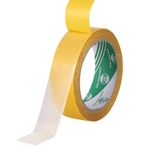 DERAYEE 両面テープ 布用 超強力 テープ 飾り付け シール 多機能 多サイズ 家庭 DIY工芸 家の装飾 補修シート (1, 黄色, 幅さ30mm×長さ10m)