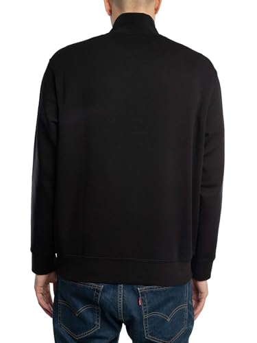 Armani Exchange Men's Cotton Icon Logo Half Zip Sweater, Black, S3