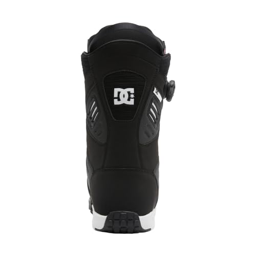 DC Shoes Men's Judge BOA Snowboard Boots - Micro-Adjustable Stable Snowboarding Boot with Insulated Liner & Molded Insole - Black/Black/White, 10