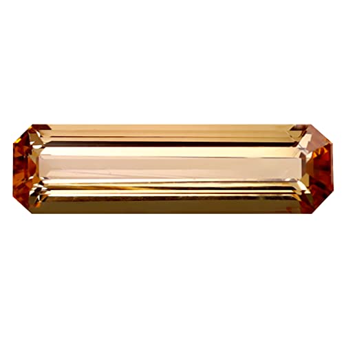 Topaze impériale non traitée du Brésil, gemme octogonale de 1.40 ct