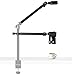 Vijim LS04 Due bracci magici con super morsetto, 18-28 mm regolabili, braccio con testa a sfera 360 per treppiede da tavolo, fotocamera, luce video a LED, completamente in metallo