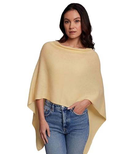 Image of CLAUDIA NICHOLE Womens 100% Cashmere Dress Topper - Cashmere Poncho Wrap