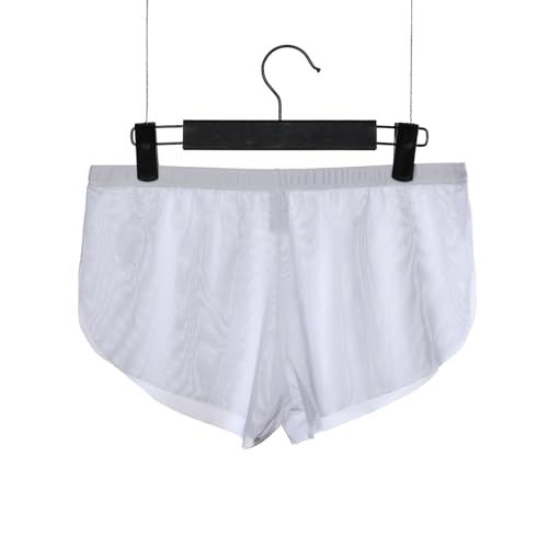 Mesh Boxer Briefs for Men See Through Underwear Split Side Shorts Sexy Boxers Underpants4