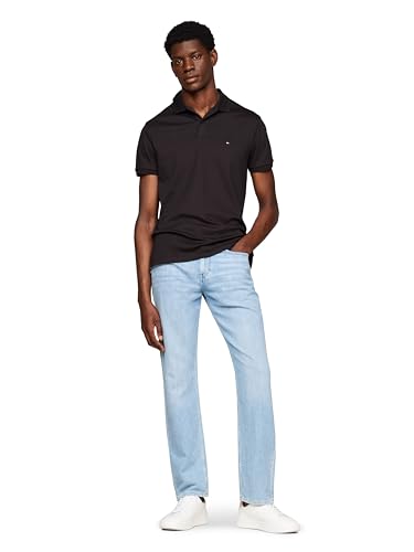 Image of Tommy Hilfiger Mens Short Sleeve Casual Polo Shirts in Regular Fit with Liquid Cotton