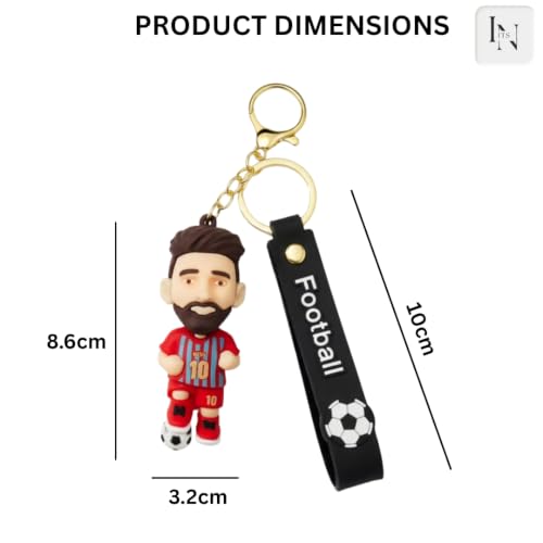 Image of Football jersey Keychain | Ronaldo key chains | messi Keychain | 3D Cute silicone key chain for bike men | soccer Keyring gifts for boys | anime key holder for bag