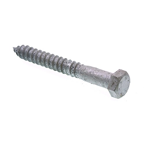 Prime-Line 9056978 Hex Lag Screws, 1/2 in. X 4 in., A307 Grade A Hot Dip Galvanized Steel, 25-Pack