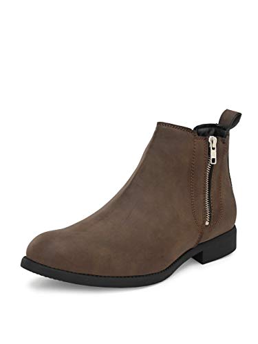 HiREL'S Men's Chelsea Zipper Boots | Soft Cushioned Insole, Slip-Resistance, Dynamic Feet Support, Arch Support & Shock Absorption