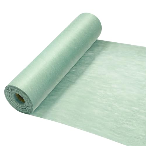 Camino de Mesa de Fieltro en Verde Eucalipto, 30 cm x 25 m Camino de Mesa Moderno, Decoración de Mesa para Decoración de Bodas Celebraciones Comuniones (Verde)