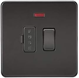 Knightsbridge SF8900MB Screwless Dual Voltage Shaver Socket in Matt Black, 5.0 mm*148.5 mm*47.5 mm