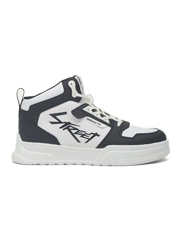 Image of Impakto Alpha Street Sneaker for Men | Lightweight & Soft Cushioned Insole | Padded Collar | High Top Streetwear Causal Shoes | Anti-Skid Sole | Lace-Up Shoes for Casual Outings,Walking & Gym
