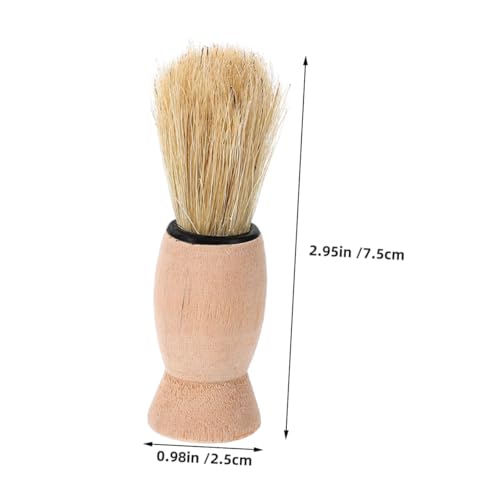 DEARMAMY Professional Barber Tool Set 4pcs Men's Shaving Brush Soft Bristles Wooden Handle for Beard