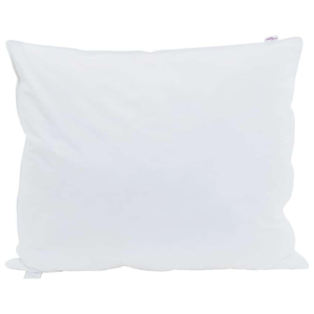 Poduszka z piórami, 2 sztuki, 60 x 70 cm, biała, ergonomiczna poduszka do spania, poduszka pod kark i na boku, z wypełnieniem puchowym, zapewnia komfort spania na plecach