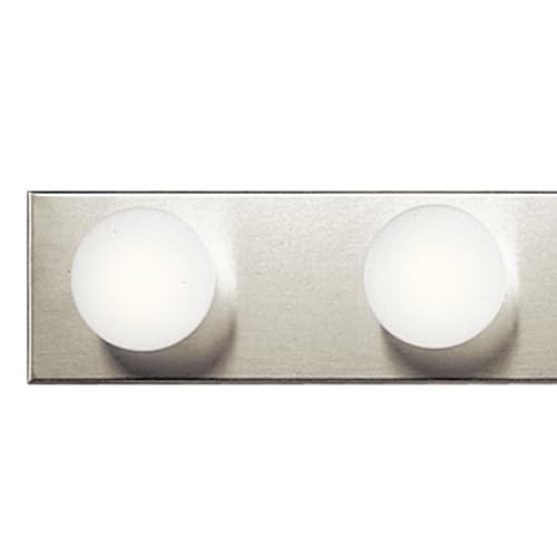 Image of Kichler Linear 48 inch Bathroom Vanity Light Fixture, 8-Light Modern Brushed Nickel Bath Bar for Bathroom Lighting over Mirror, Transitional Style (48 inch x 4.25 inch x 2 inch), 628NI