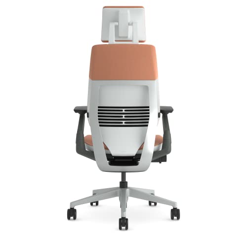 Image of Steelcase Gesture 360 Armrest Ergonomic Office Chair with 3D Live Back Lumbar Support and Adjustable Headrest Peach